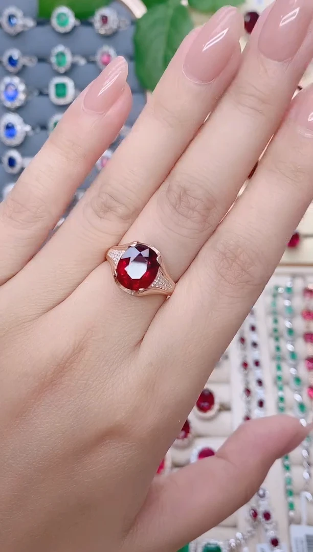 18K金镶嵌碧玺戒指碧玺4.6ct