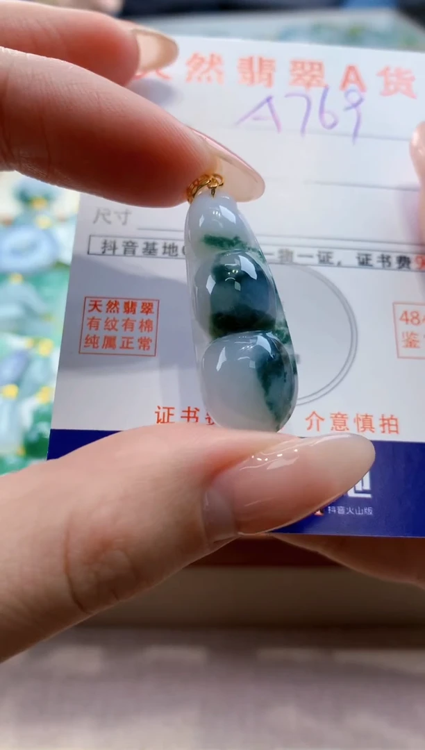 颈饰未镶嵌翡翠 天然翡翠挂件