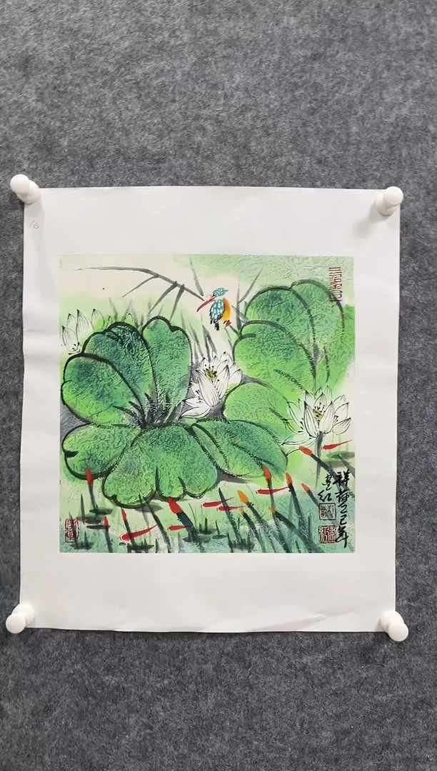 国画国画（揉纸）-朱建红1平尺