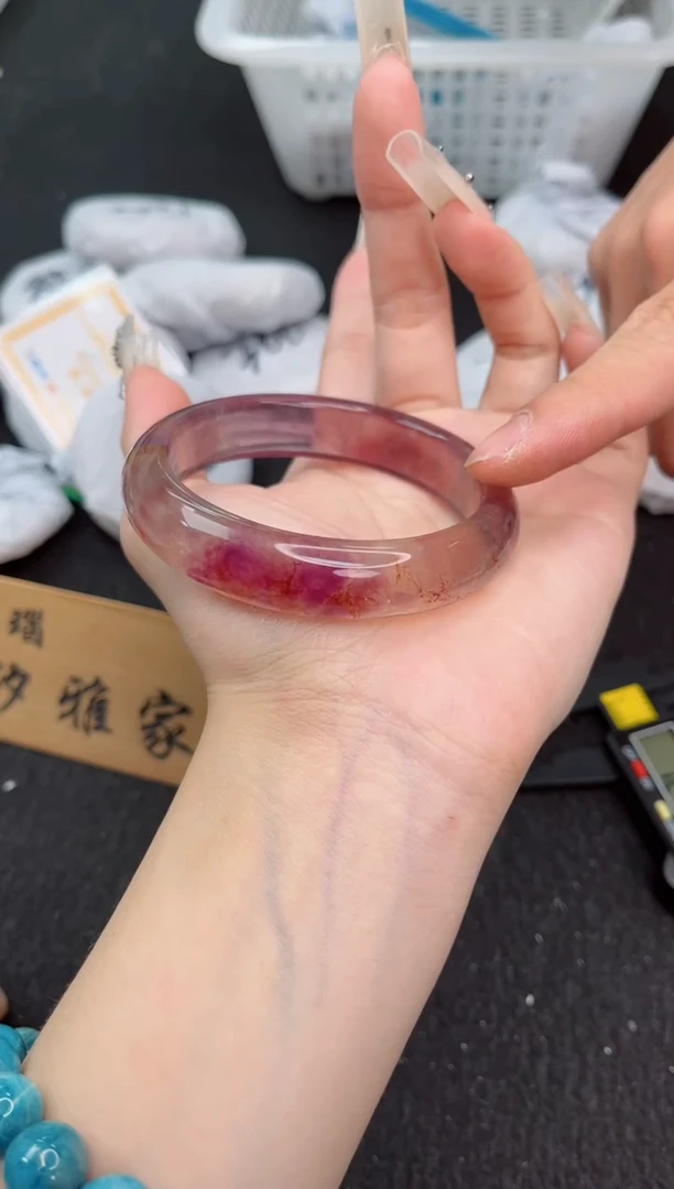 萤石未镶嵌手镯59圈口