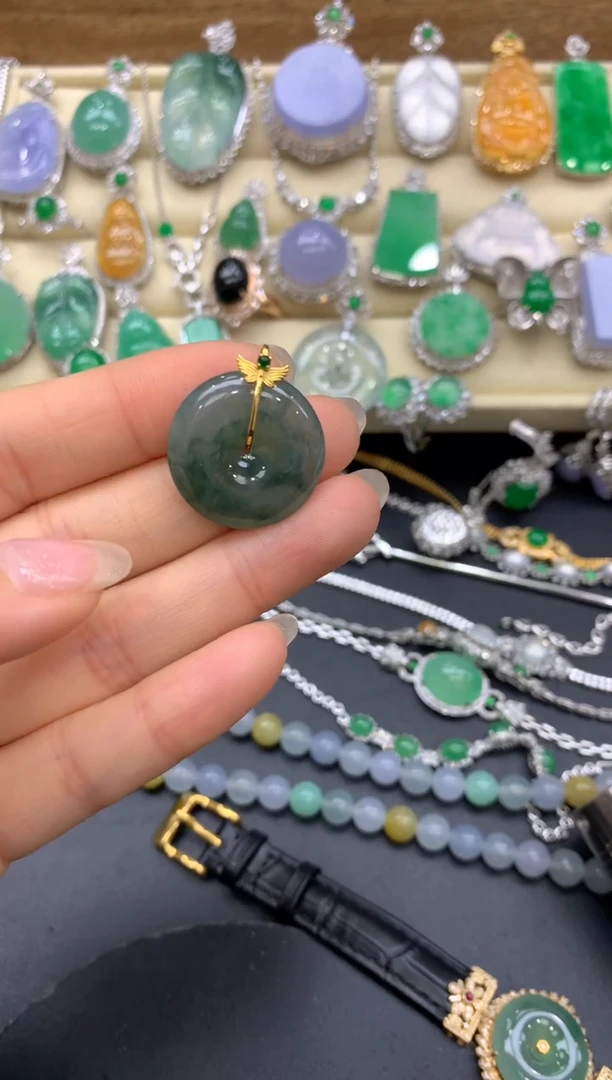 【闪购商品】翡翠颈饰18K金镶嵌175-中国好珍宝