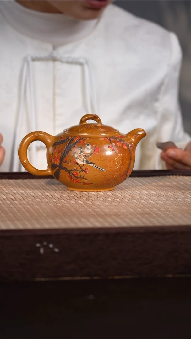 茶壶紫砂橘黄砂柴烧 320cc