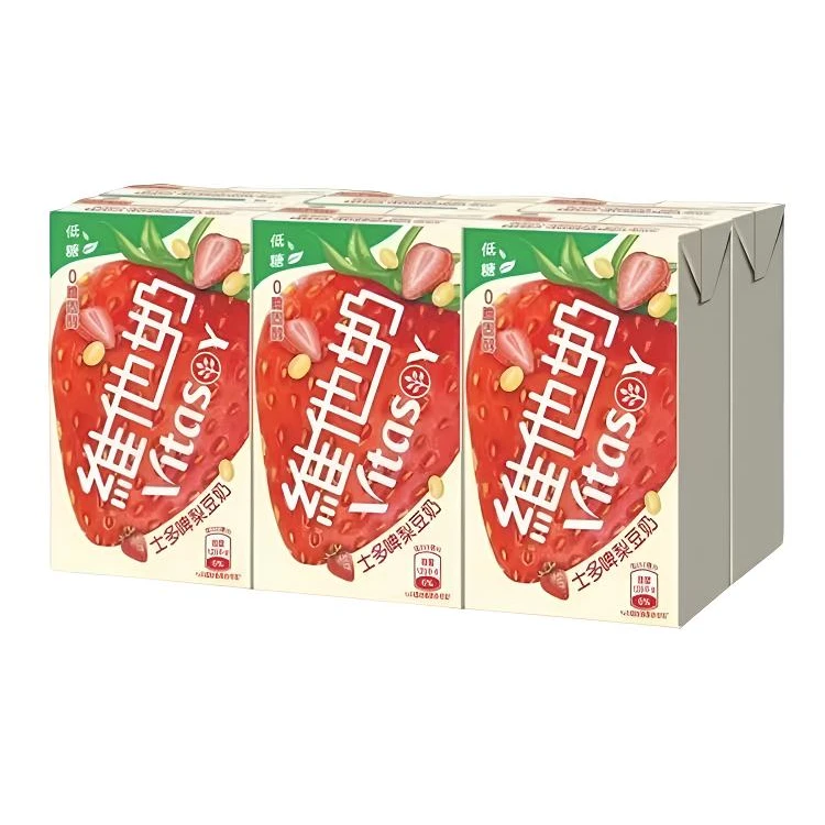 港版维他Vita士多啤梨豆奶低糖营养早餐豆奶250ml