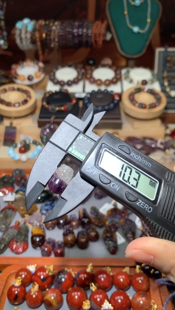 未镶嵌珠宝半成品水晶紫极光貔貅单颗多样性发其1