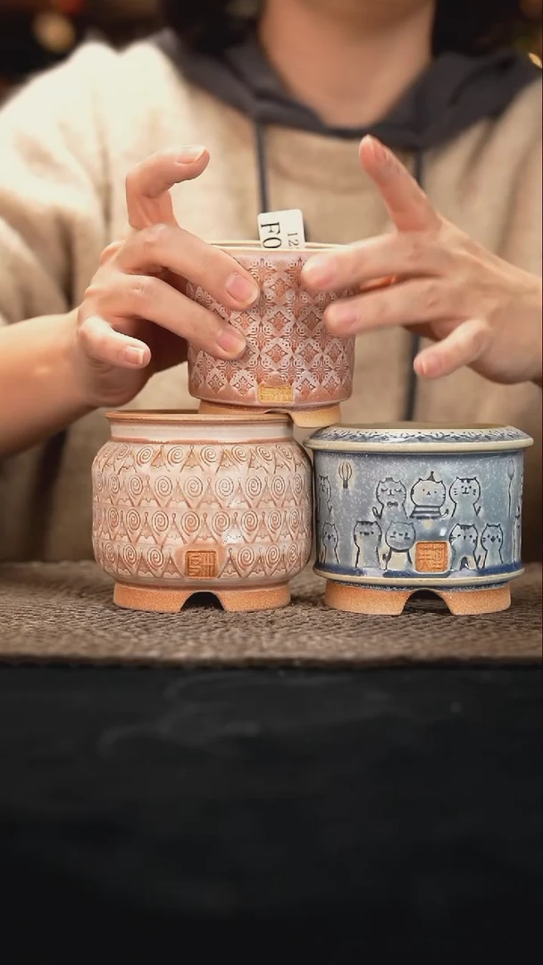 口径花盆12-29-046一组3个默认有瑕