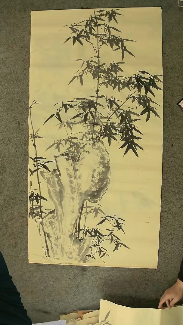 国画四尺整张  墨竹  69*138cm
