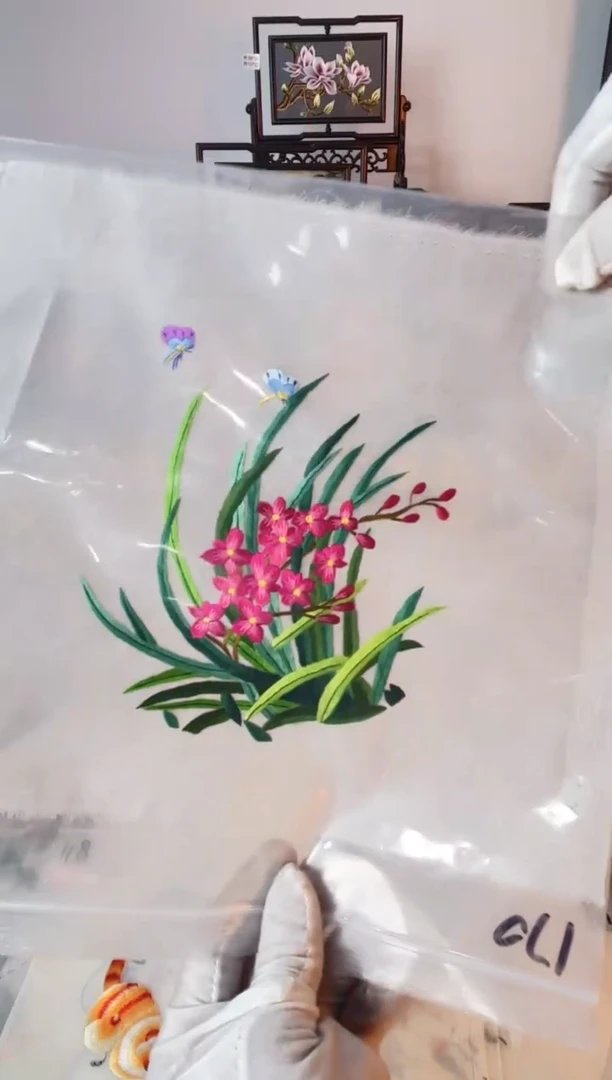 织绣纯手工苏绣双面绣绣布170