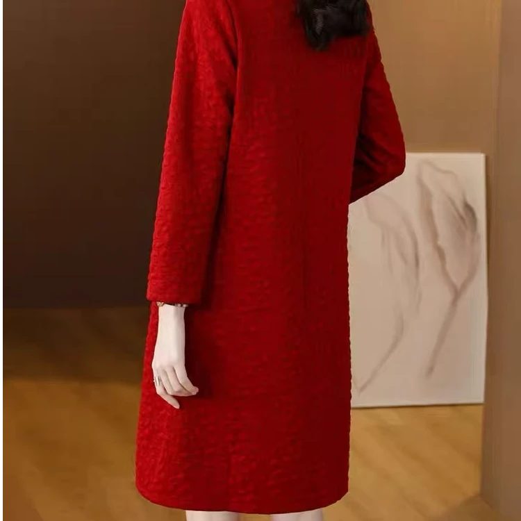 8724-春秋新款中年妈妈装轻奢风衣宽松休闲大衣外套女B9-2-3