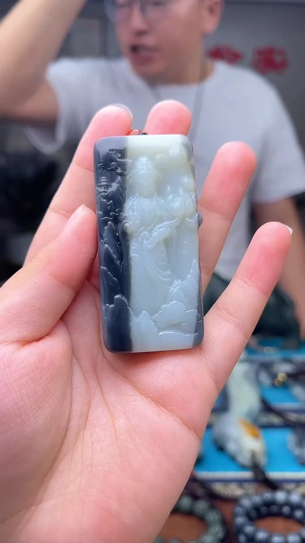 和田玉未镶嵌挂件1