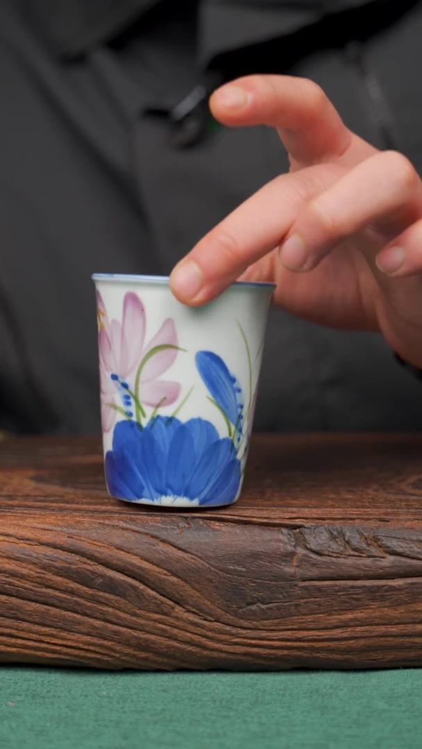 【闪购商品】瓷片13寻一缕瓷香杯釉下手工手绘瓷器