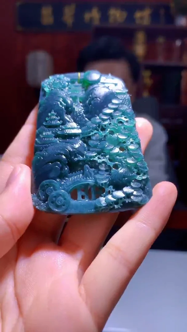 未镶嵌定制翡翠8008hm-毛货挂件27