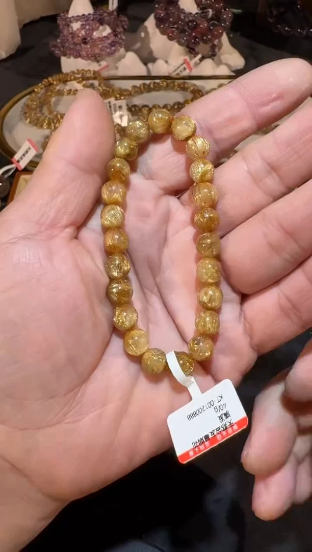 未镶嵌手串发晶SJ-666金发晶