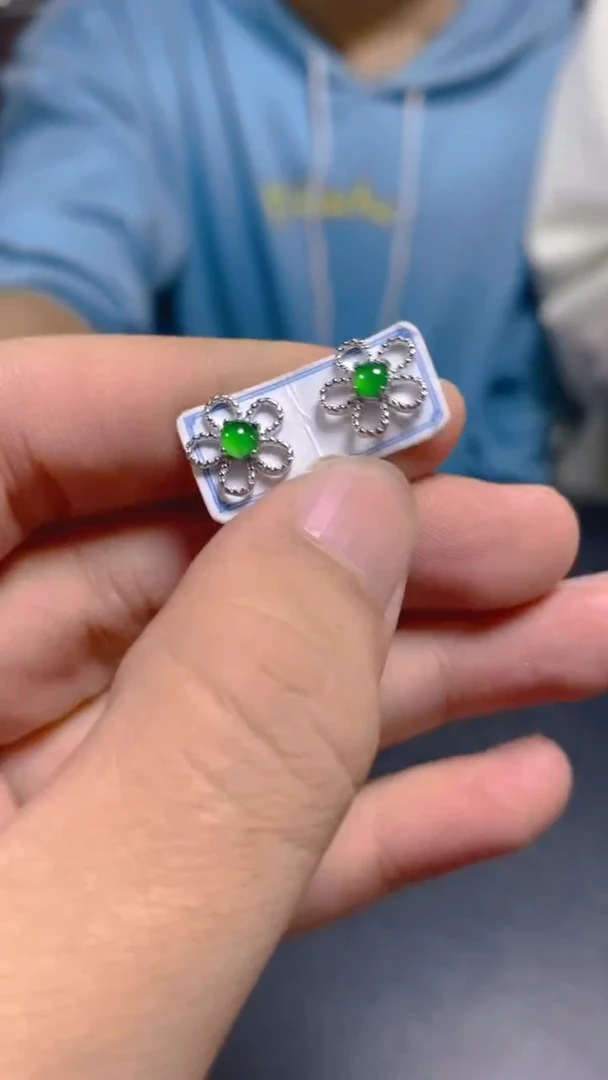 【闪购商品】翡翠耳饰未镶嵌0632346836多样性发一