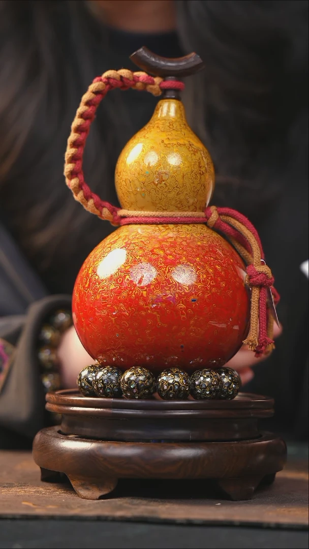 【闪购商品】YO220漆艺酒葫芦不包手串及旋转底座