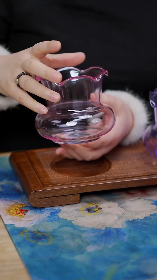 粉色 花型 建水