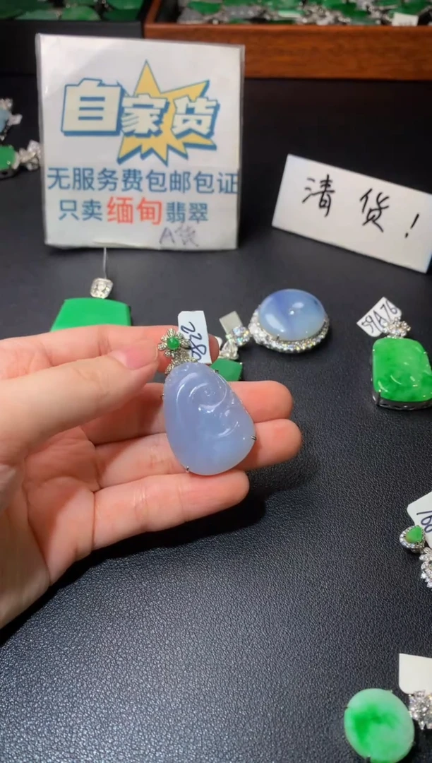 颈饰银S925镶嵌翡翠翡翠