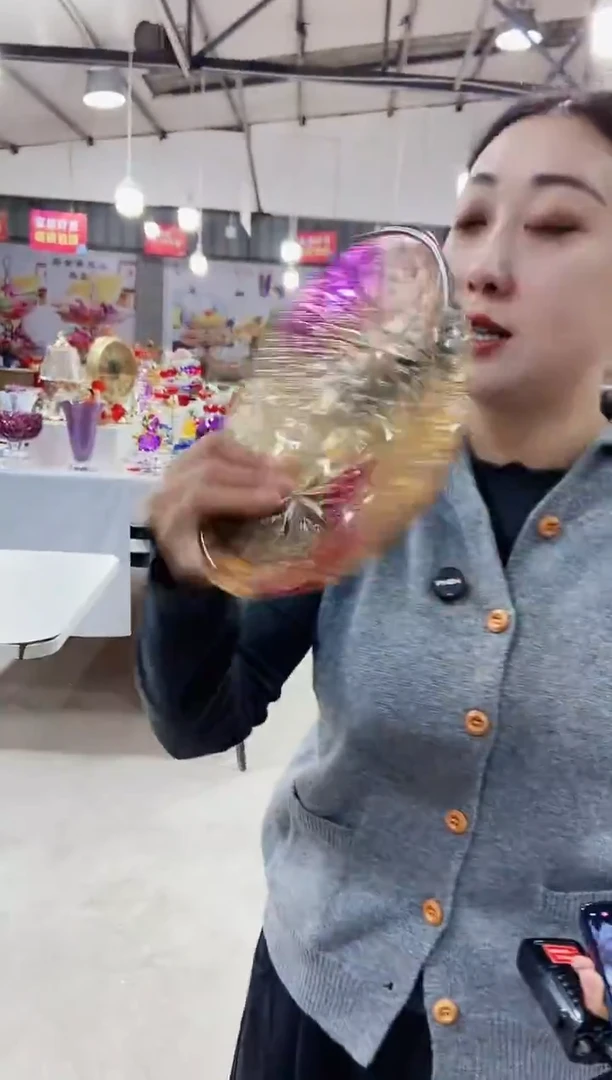 彩色冰花果斗一个