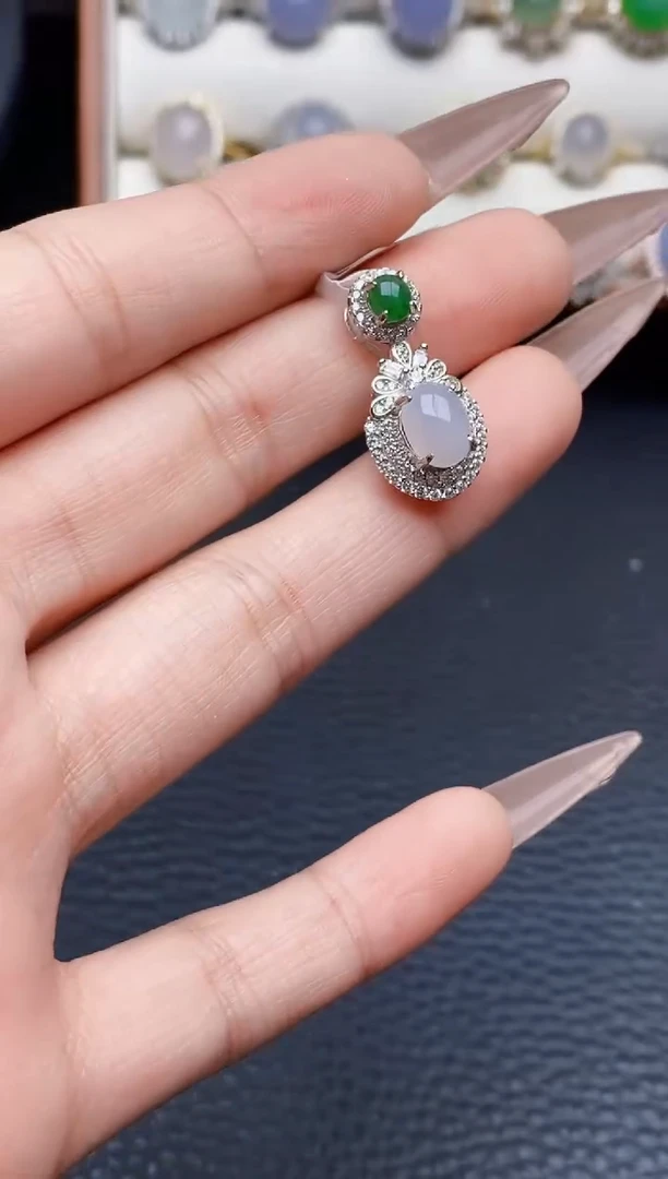 银S925镶嵌戒指翡翠1198