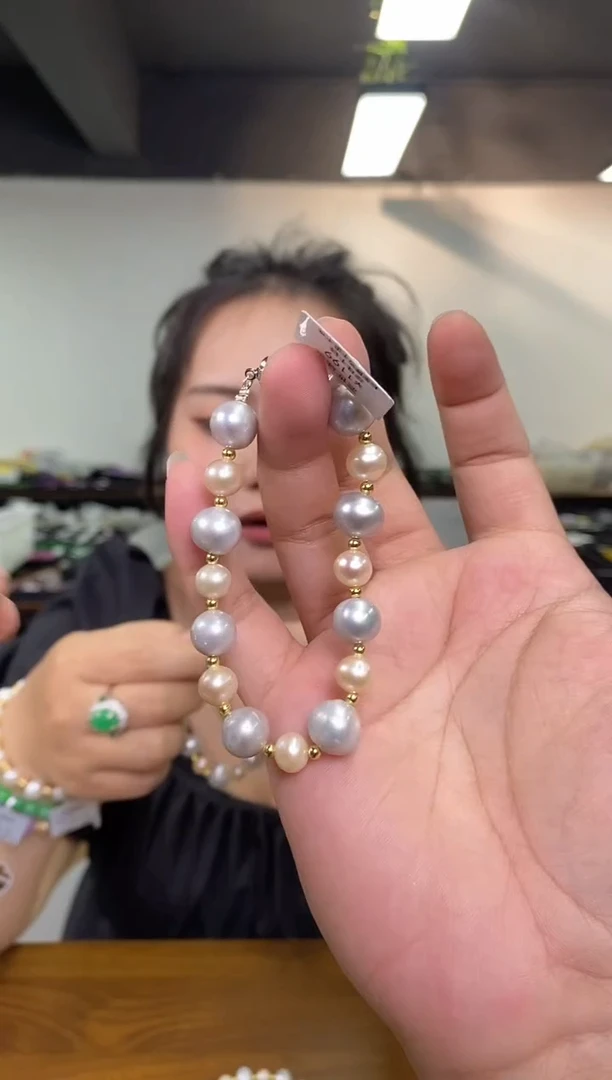 未镶嵌海水珍珠手串多样性发其一颜色微差