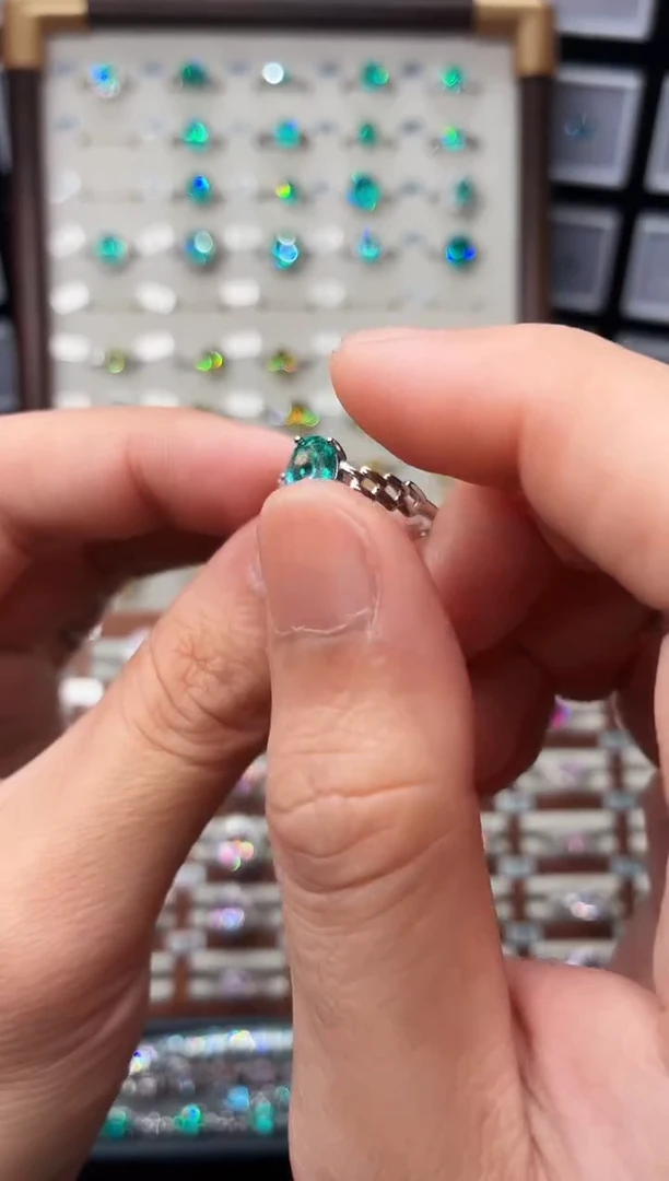 银S925镶嵌戒指碧玺1888