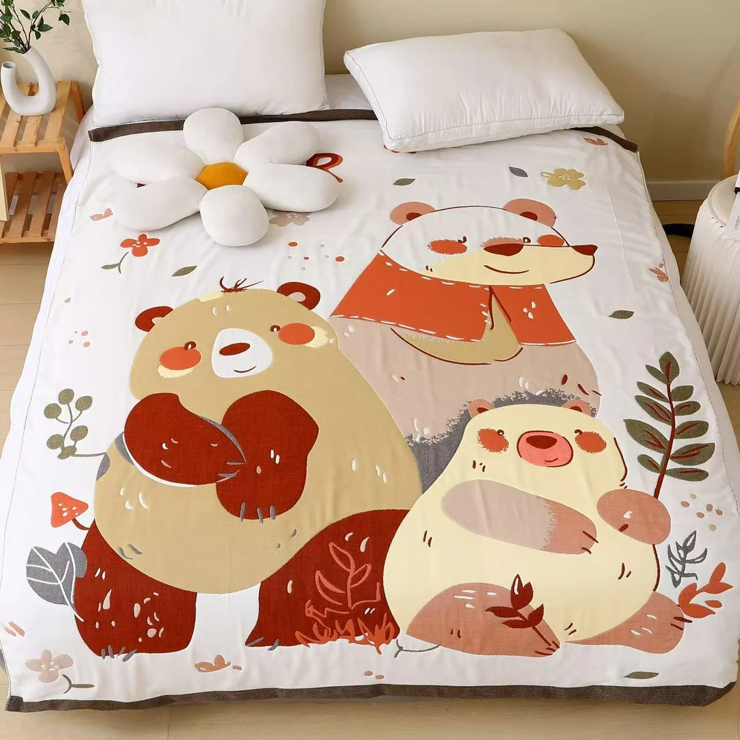 【温暖居家】面包被150x200cm-三只胖熊