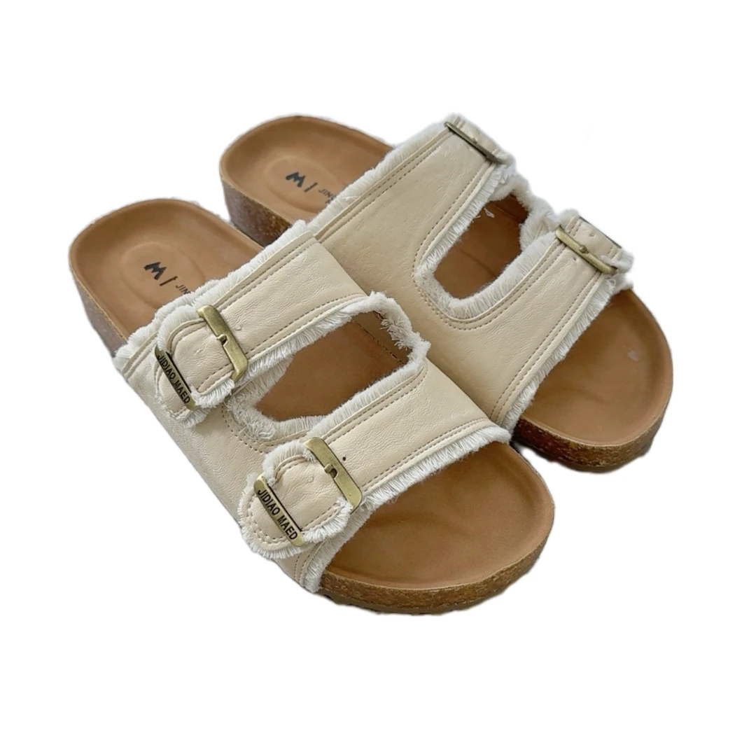 612 丽丽--复古勃肯拖鞋休闲一字拖凉拖