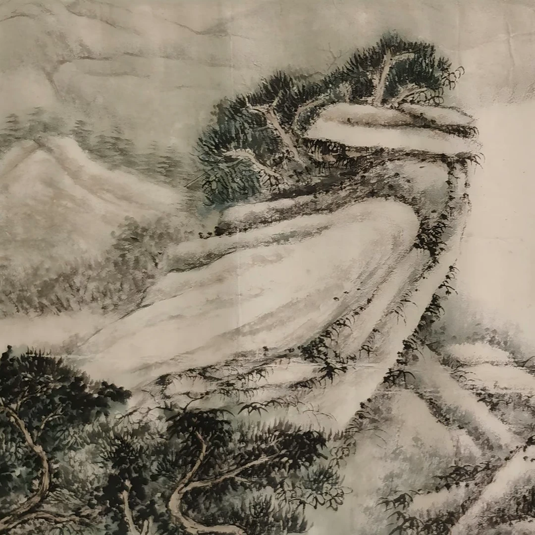 【辽拍】V240527-1-34《山水》（1.1平尺) 纸本镜片 ykz