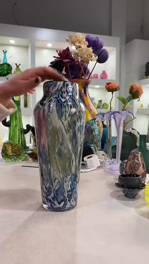 慕忆家手作琉璃花瓶瑕疵