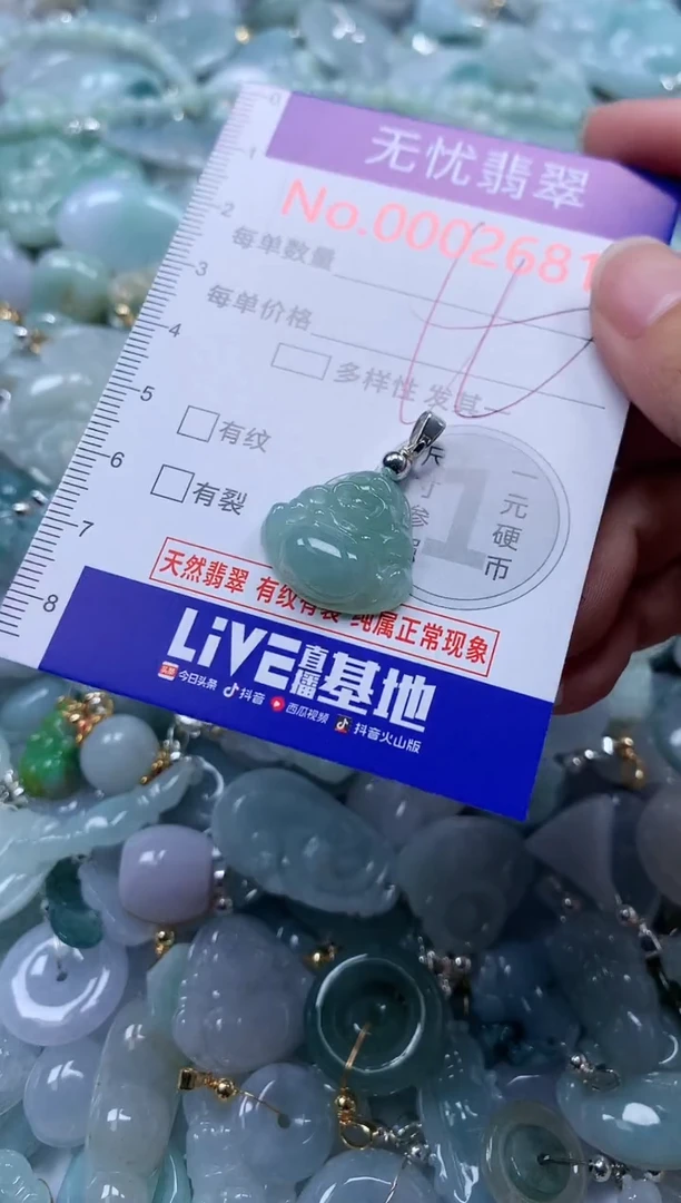 翡翠未镶嵌吊坠(不含链)2681