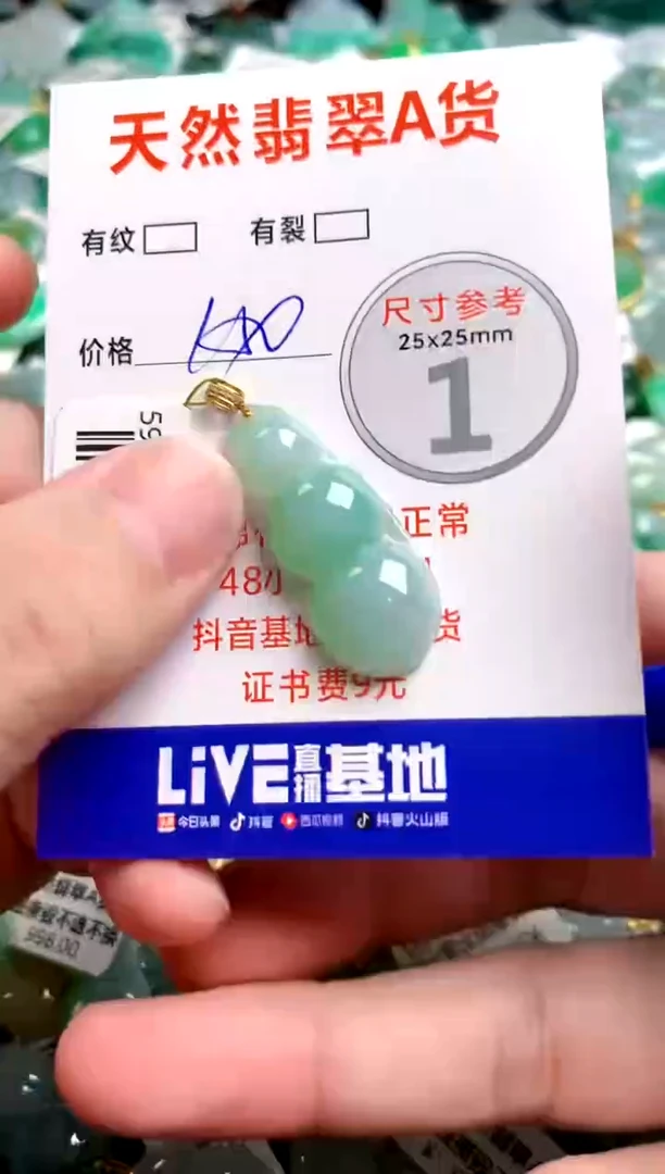 翡翠18K金镶嵌颈饰0583096700