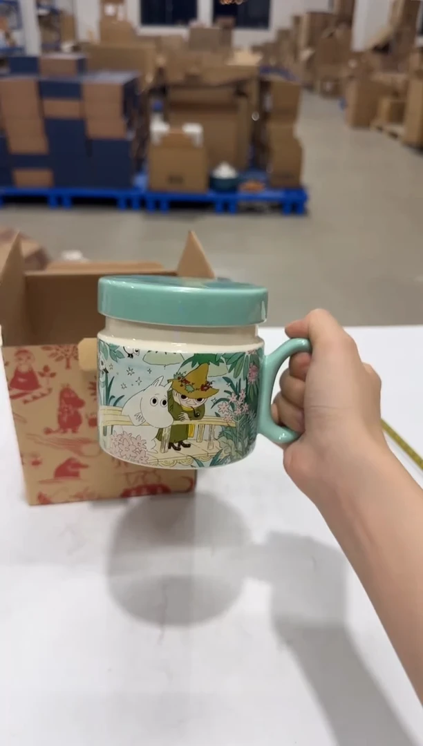 瓷片姆明森林盖杯(含茶滤)