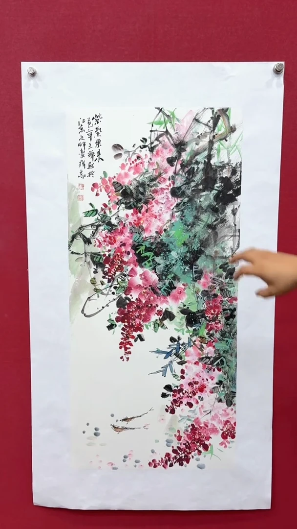 国画国画绘画山水花鸟4平尺