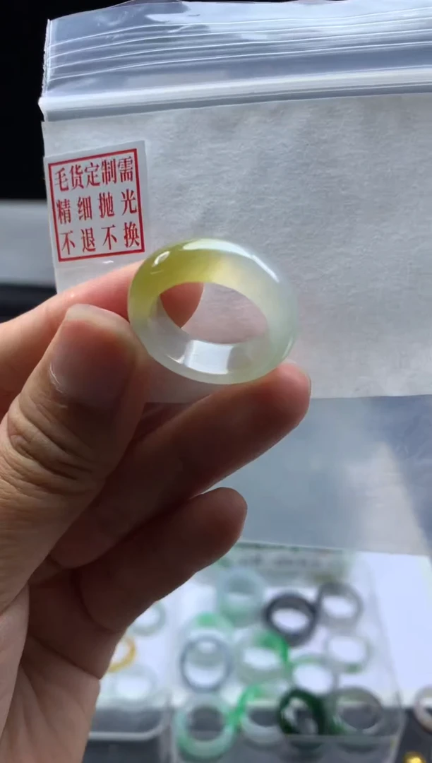 未镶嵌定制翡翠毛货需精细抛光戒圈17 #