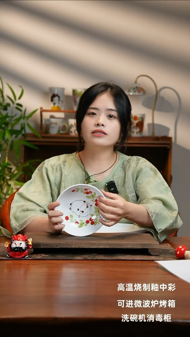 景德镇手绘釉中彩（食品级）小胖碗