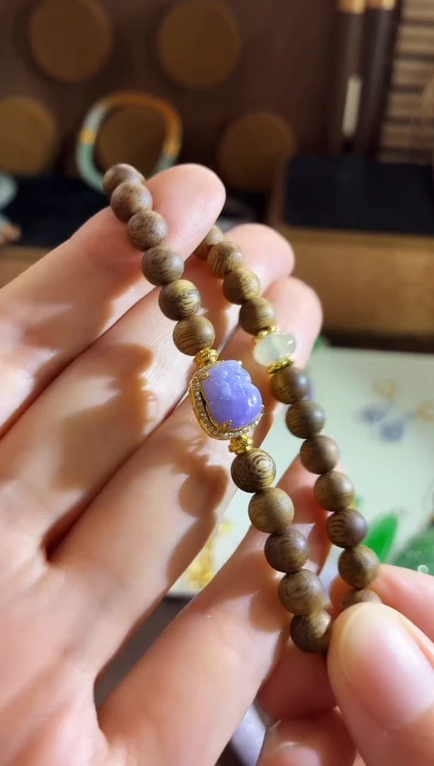 未镶嵌手串翡翠桃****罐手饰