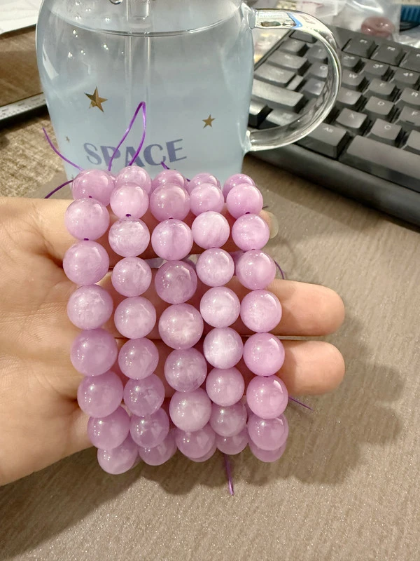 【发1颗】10MM+ 紫锂辉圆珠  ZLH7