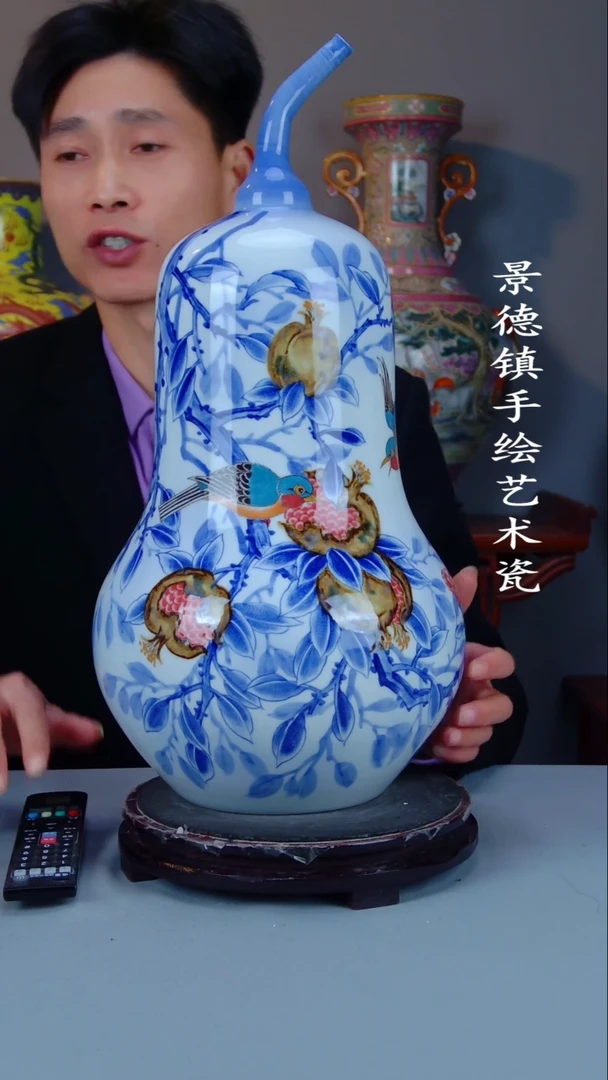 摆件陶瓷景德镇手工手绘陶瓷摆件37