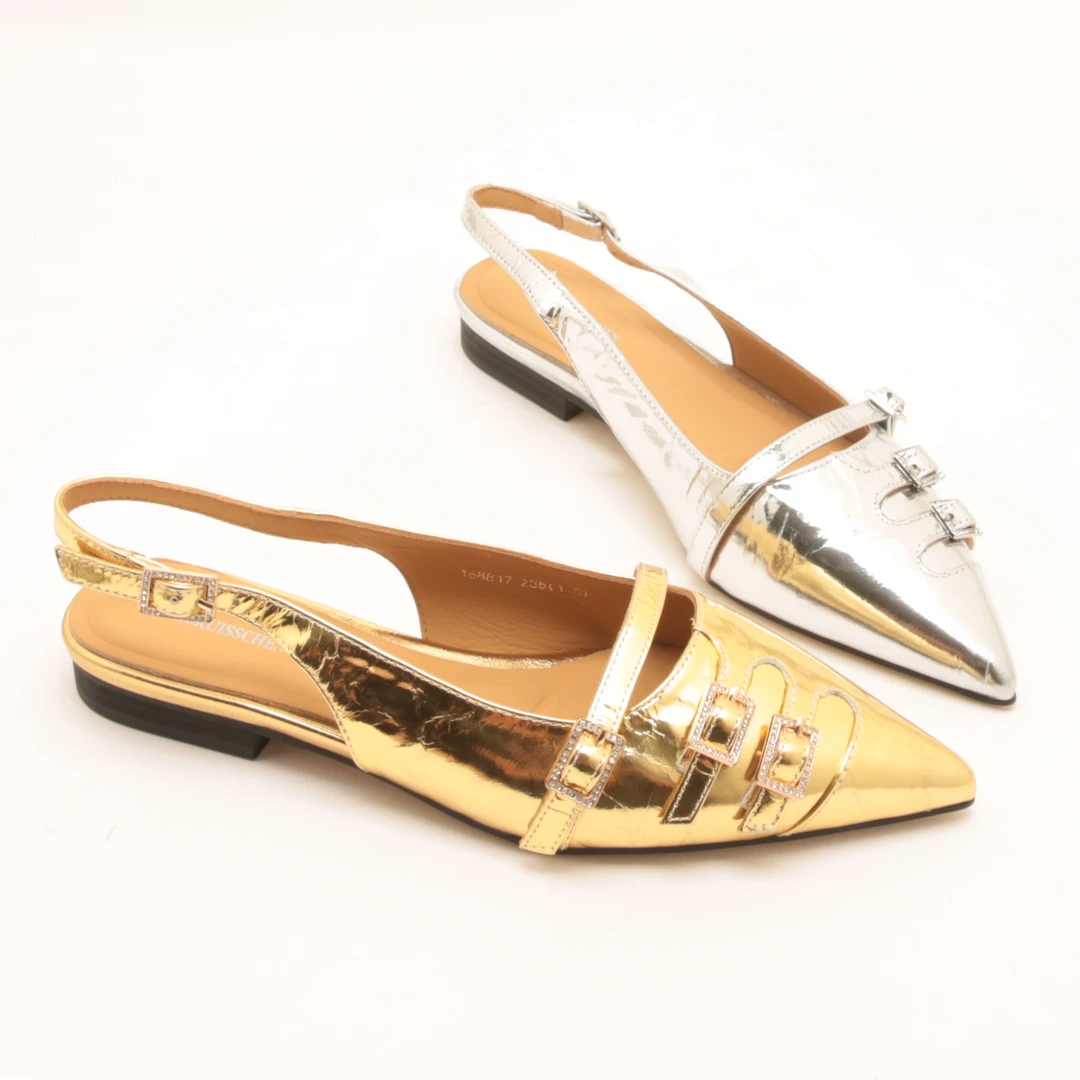 7097夏季新款镂空浅口凉鞋女百搭尖头气质低跟后空包头凉鞋