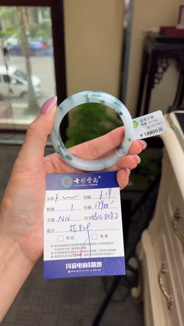 翡翠手镯未镶嵌F****n飘花
