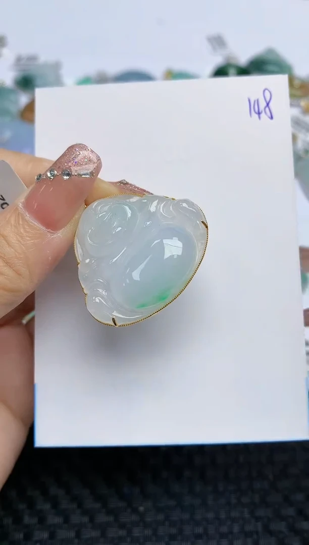 【闪购商品】翡翠颈饰18K金镶嵌天然A货翡翠 148