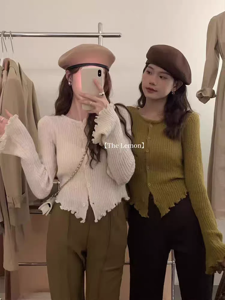 C厚毛织开衫上衣2001