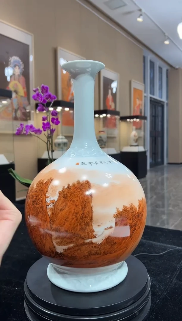 其他瓷崔景哲-瓷器-A小-山村秋色