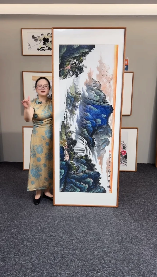 国画宝地生金210*80手绘作品