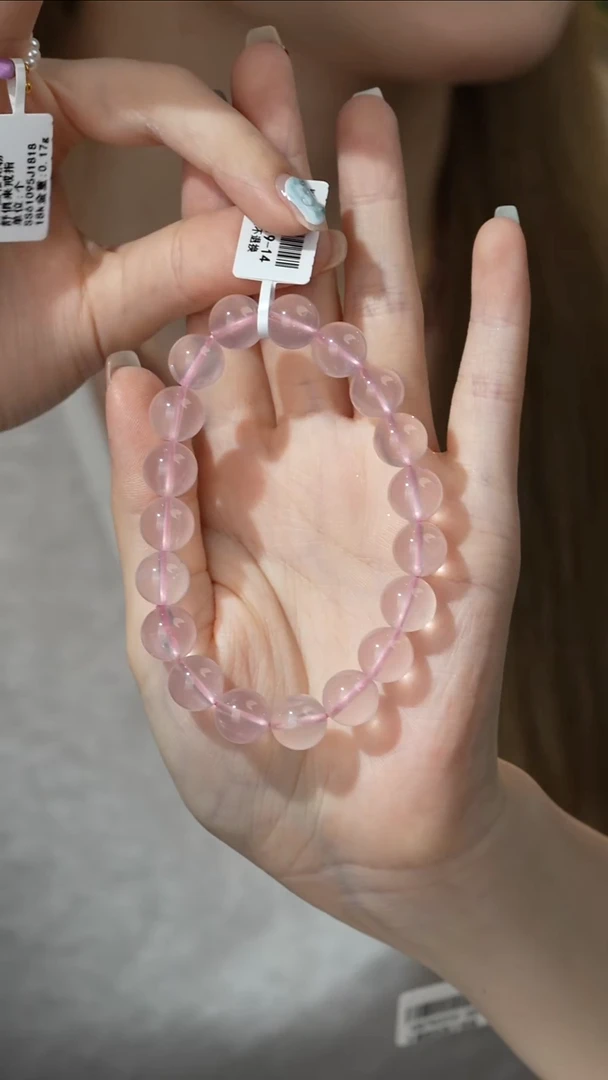 单圈未镶嵌水晶Y19（多样性发一件）粉水晶10mm+