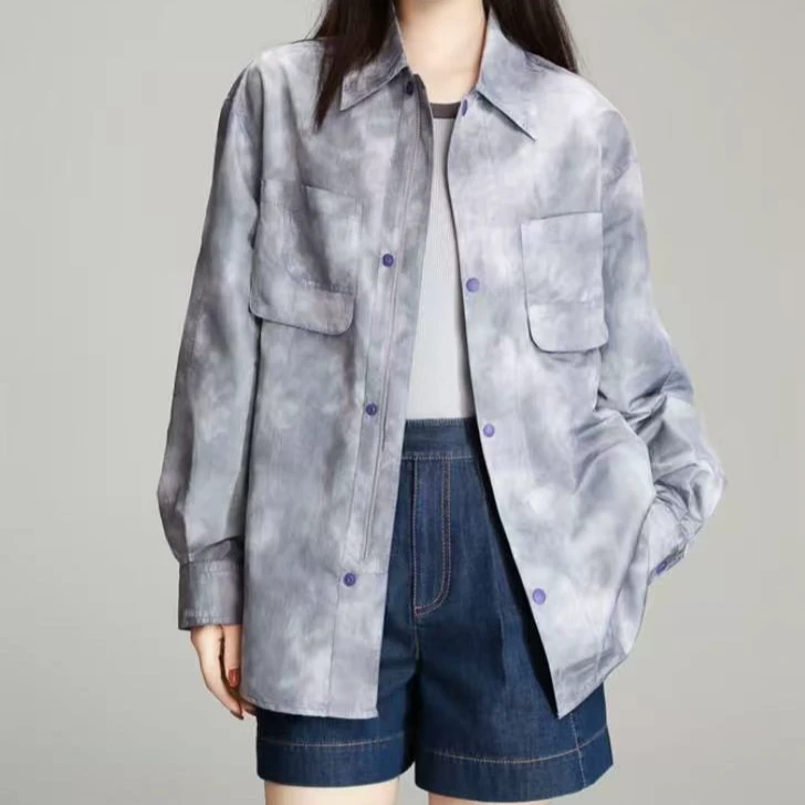 AMASS/阿玛施早春新款时尚气质衬衫复古休闲百搭长袖5300913