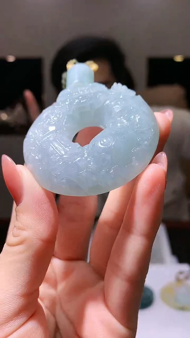 【闪购商品】定制翡翠未镶嵌1002hm-毛货挂件22