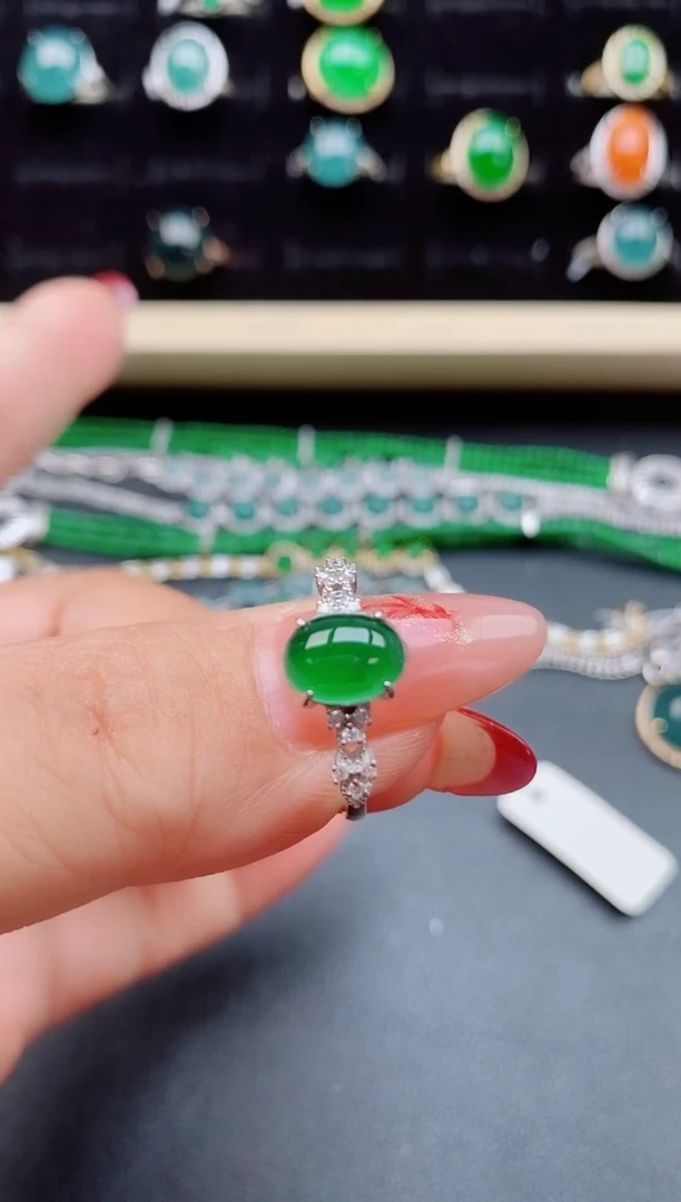 【闪购商品】翡翠戒指银S925镶嵌50805501