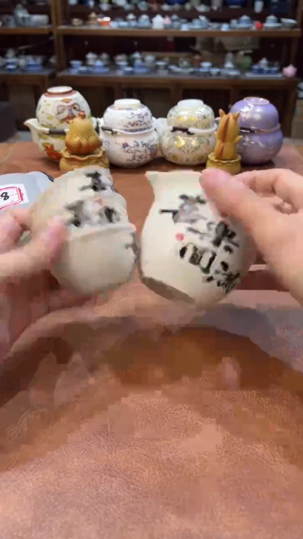 真的很便宜会开片的旅行茶具