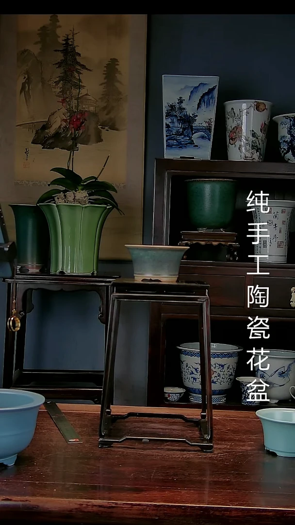 景德镇手工陶瓷花盆