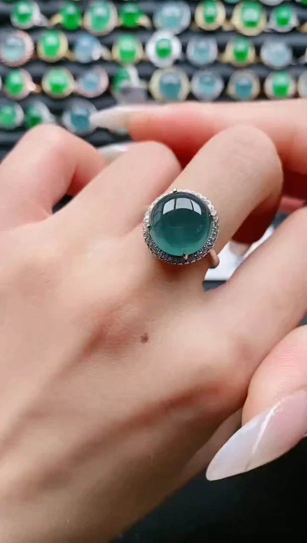 【闪购商品】翡翠戒指银S925镶嵌1111111